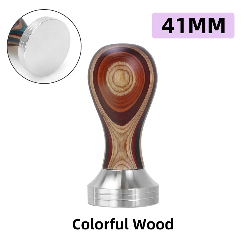 Colourful Stylish Premium Coffee Tamper – Stainless Steel & Wood - Multiple Sizes