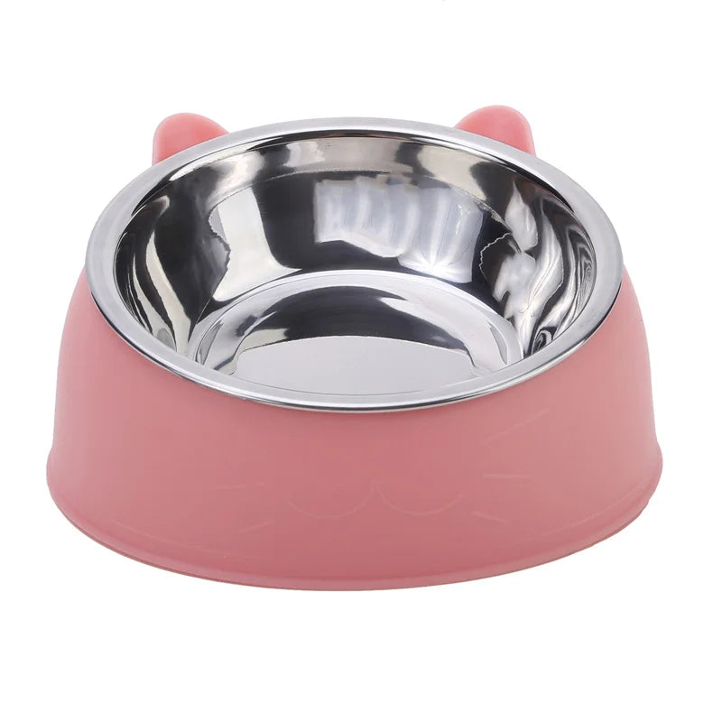 Non-Slip 100ML Cat and Dog Bowl with 15 Degrees Tilt for comfortable feeding