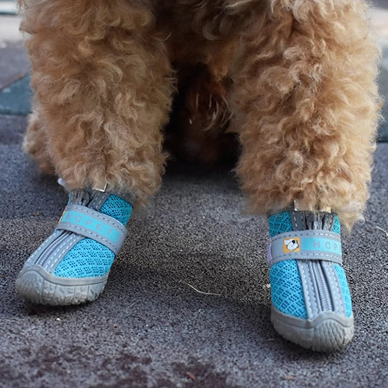 Non-Slip Soled Dog Shoes with Thick Plush Paw Protection 