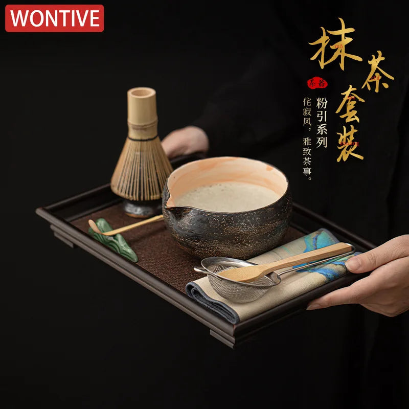 Vintage Japanese Matcha Bamboo Traditional Tea Set