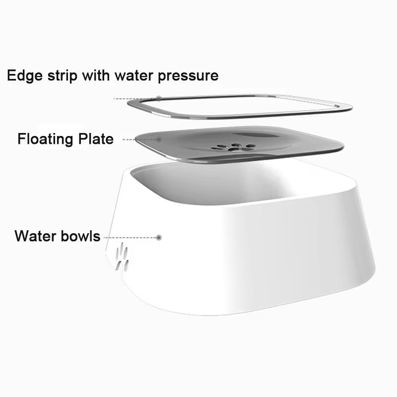 Spill-Proof Pet Water Bowl – Non-Wetting Design for Dogs & Cats 