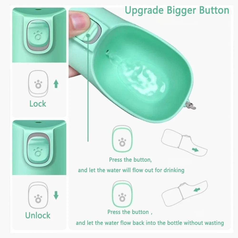 Portable Leakproof Dog Water Bottle for Outdoor Hiking and Exercise Runs