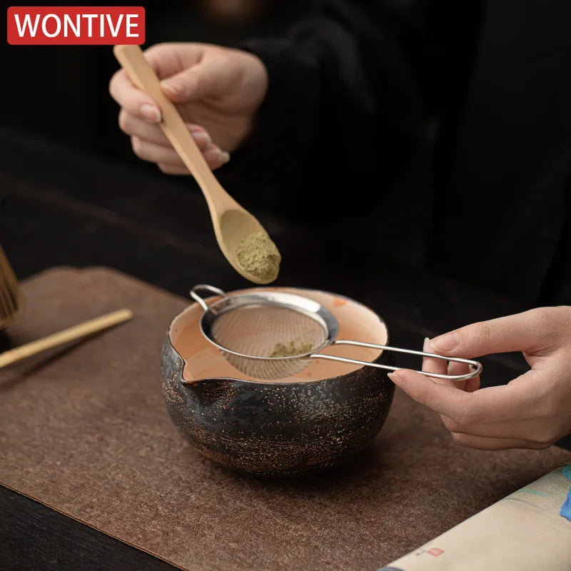Vintage Japanese Matcha Bamboo Traditional Tea Set