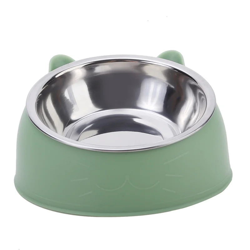 Non-Slip 100ML Cat and Dog Bowl with 15 Degrees Tilt for comfortable feeding