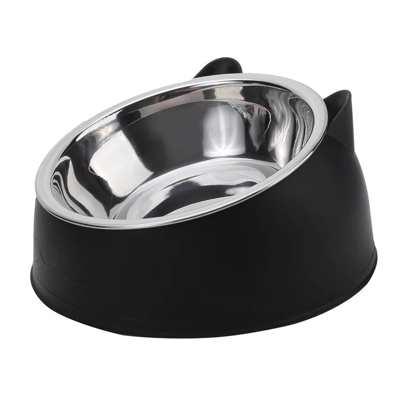 Non-Slip 100ML Cat and Dog Bowl with 15 Degrees Tilt for comfortable feeding
