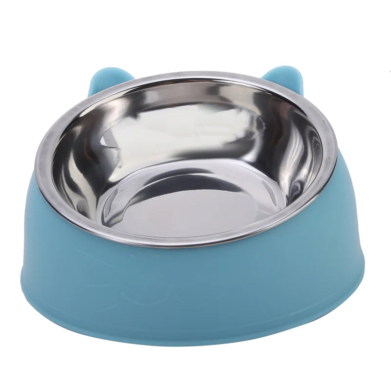Non-Slip 100ML Cat and Dog Bowl with 15 Degrees Tilt for comfortable feeding