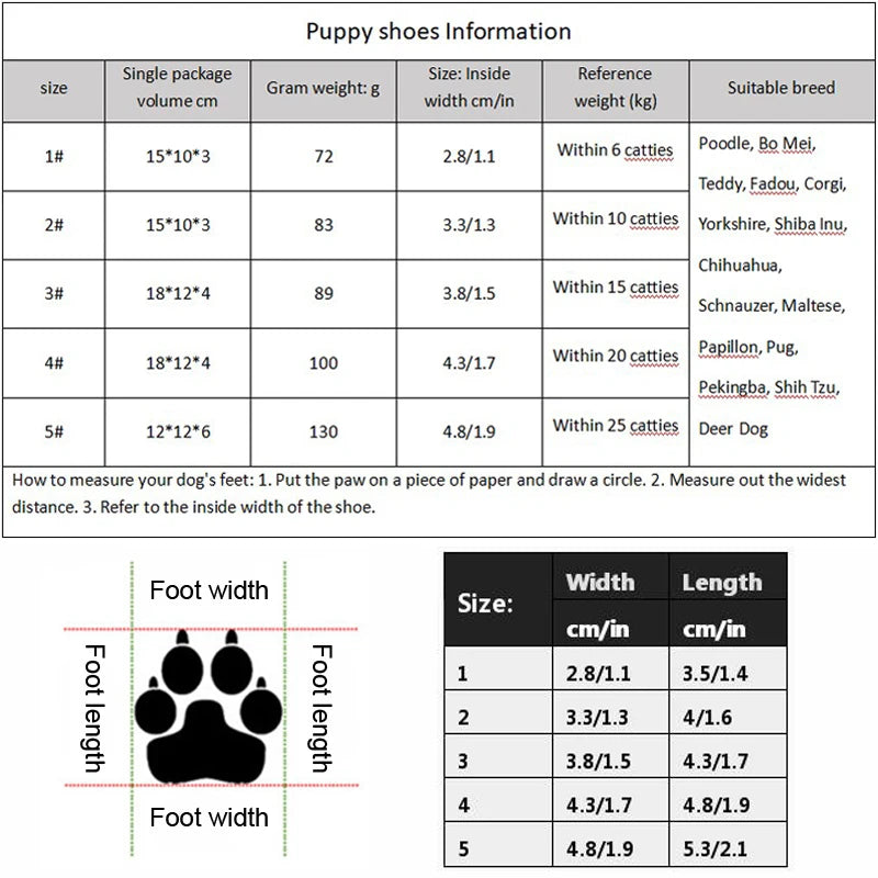 Non-Slip Soled Dog Shoes with Thick Plush Paw Protection 