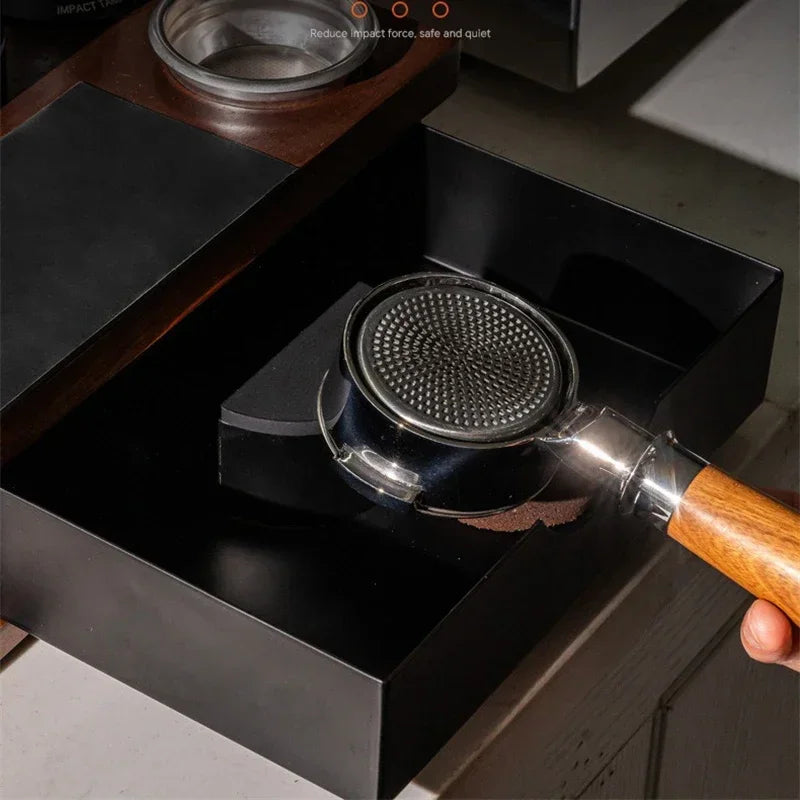 Premium Wooden Coffee Tamper Station