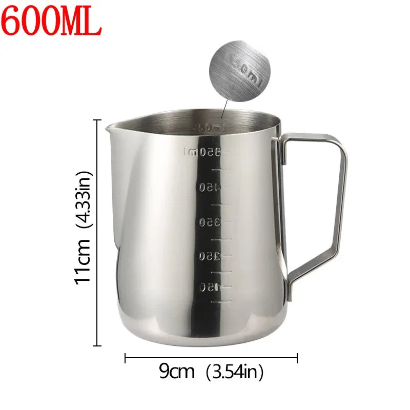 Barista Style Stainless Steel Milk Frother Jug