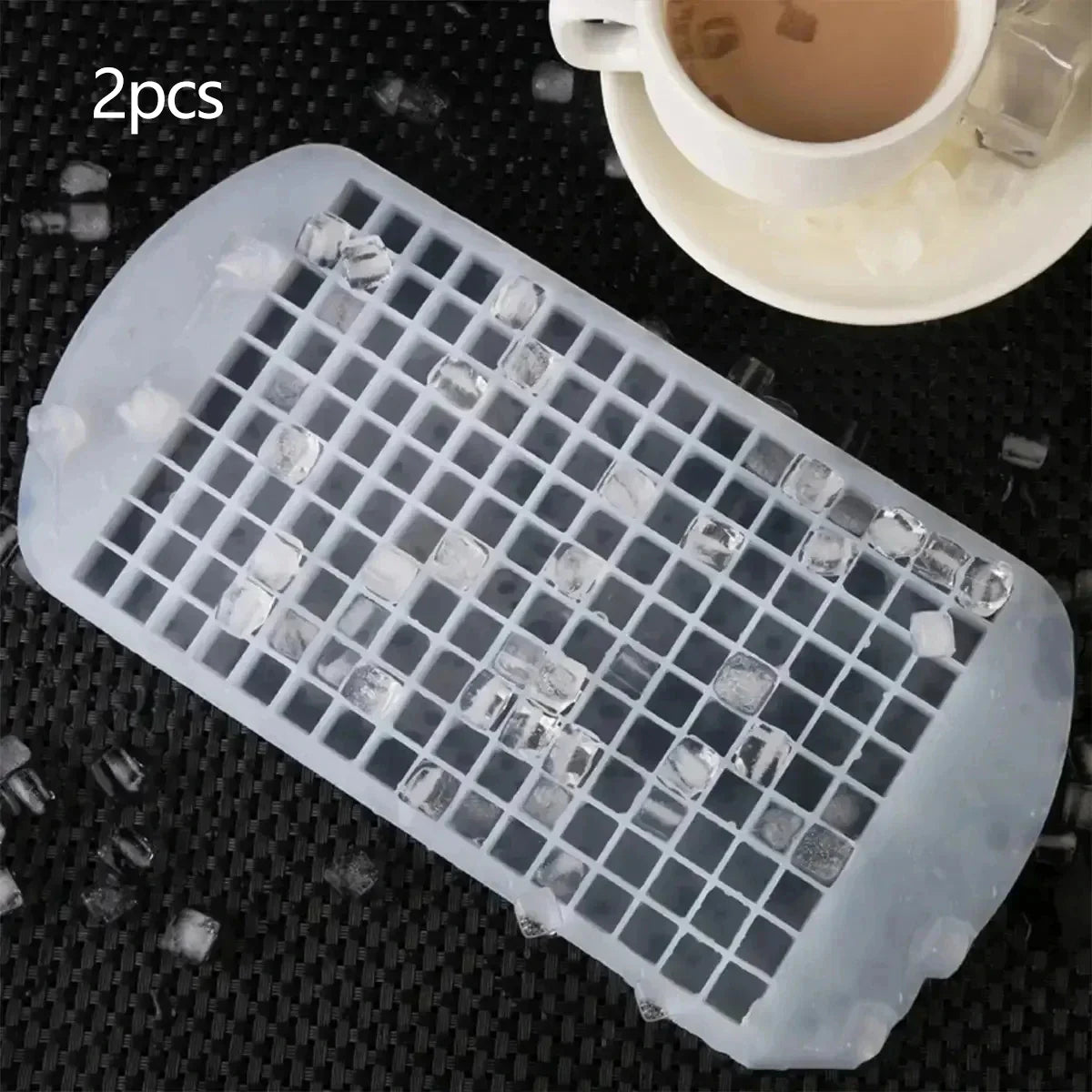 Choice of 1 or 2-Pack 160-Grid Silicone Ice Cube Tray