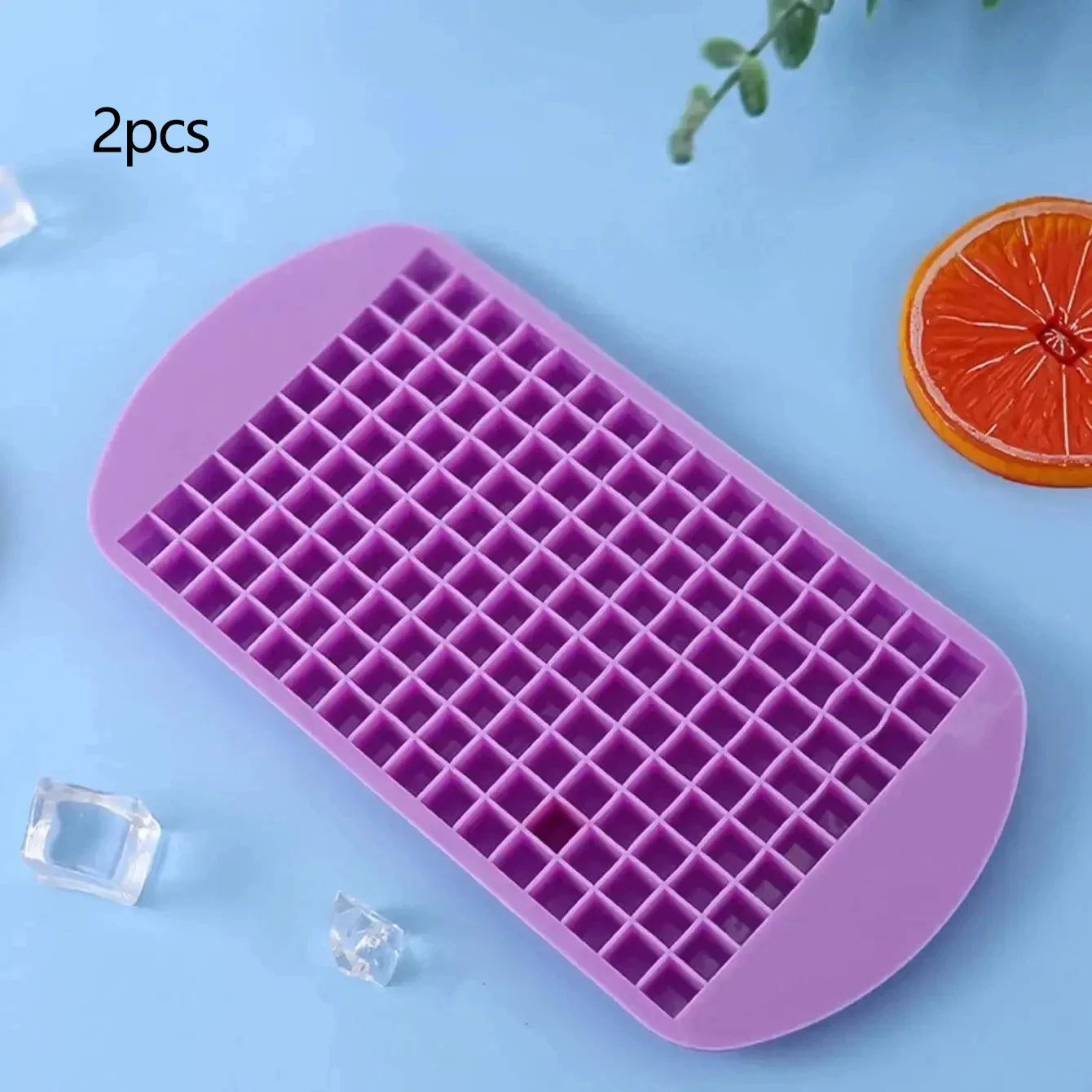 Choice of 1 or 2-Pack 160-Grid Silicone Ice Cube Tray