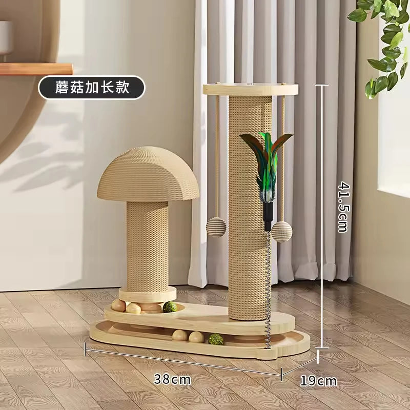 Stimulating Cat Toy with a Scratch Column