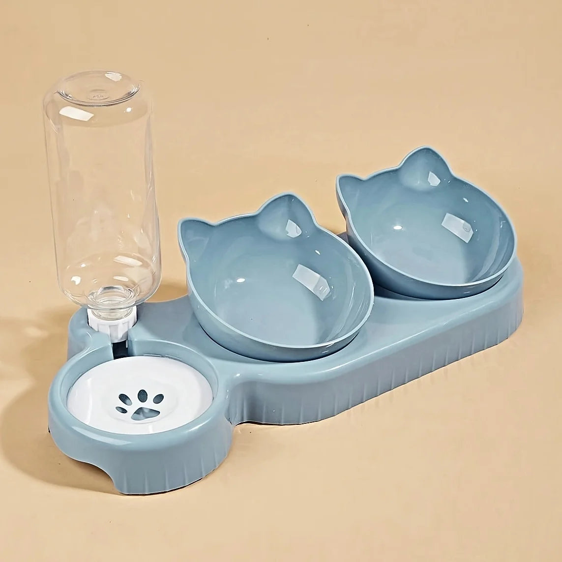 3 in 1 Cat Food Bowls with Water Feeder