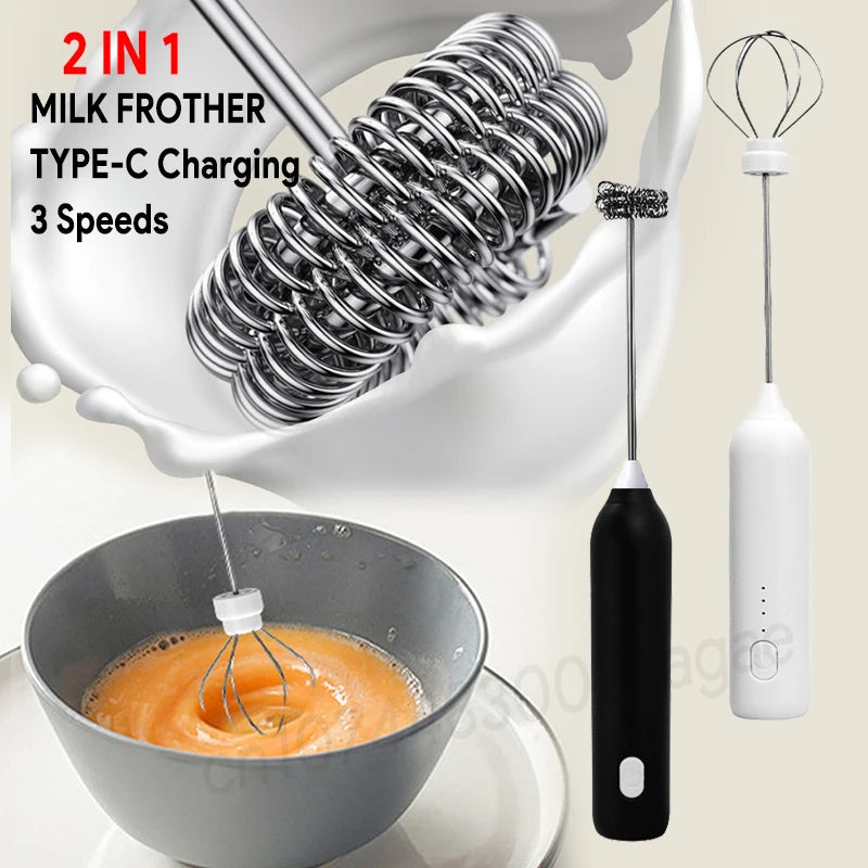 USB Rechargeable Electric Coffee Frother/Milk Whisk