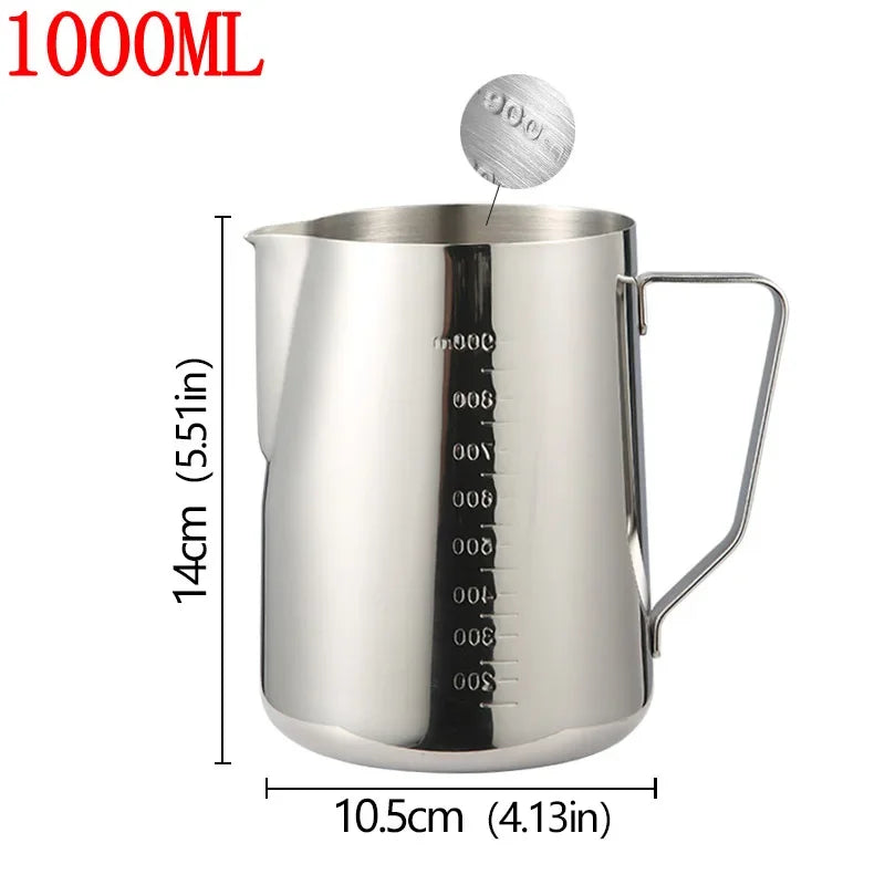 Barista Style Stainless Steel Milk Frother Jug
