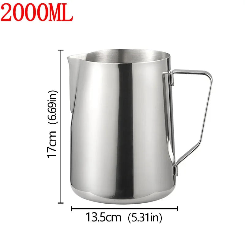Barista Style Stainless Steel Milk Frother Jug