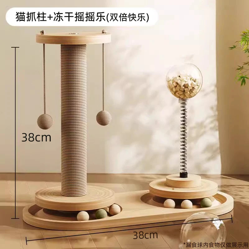 Stimulating Cat Toy with a Scratch Column