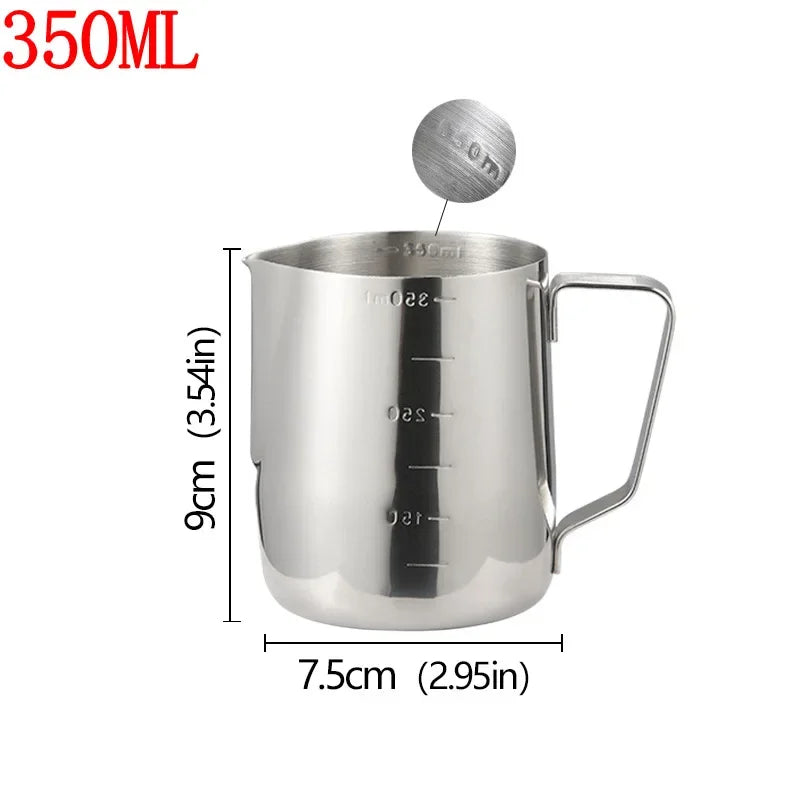 Barista Style Stainless Steel Milk Frother Jug