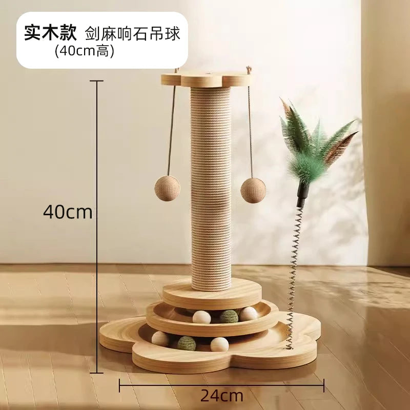 Stimulating Cat Toy with a Scratch Column