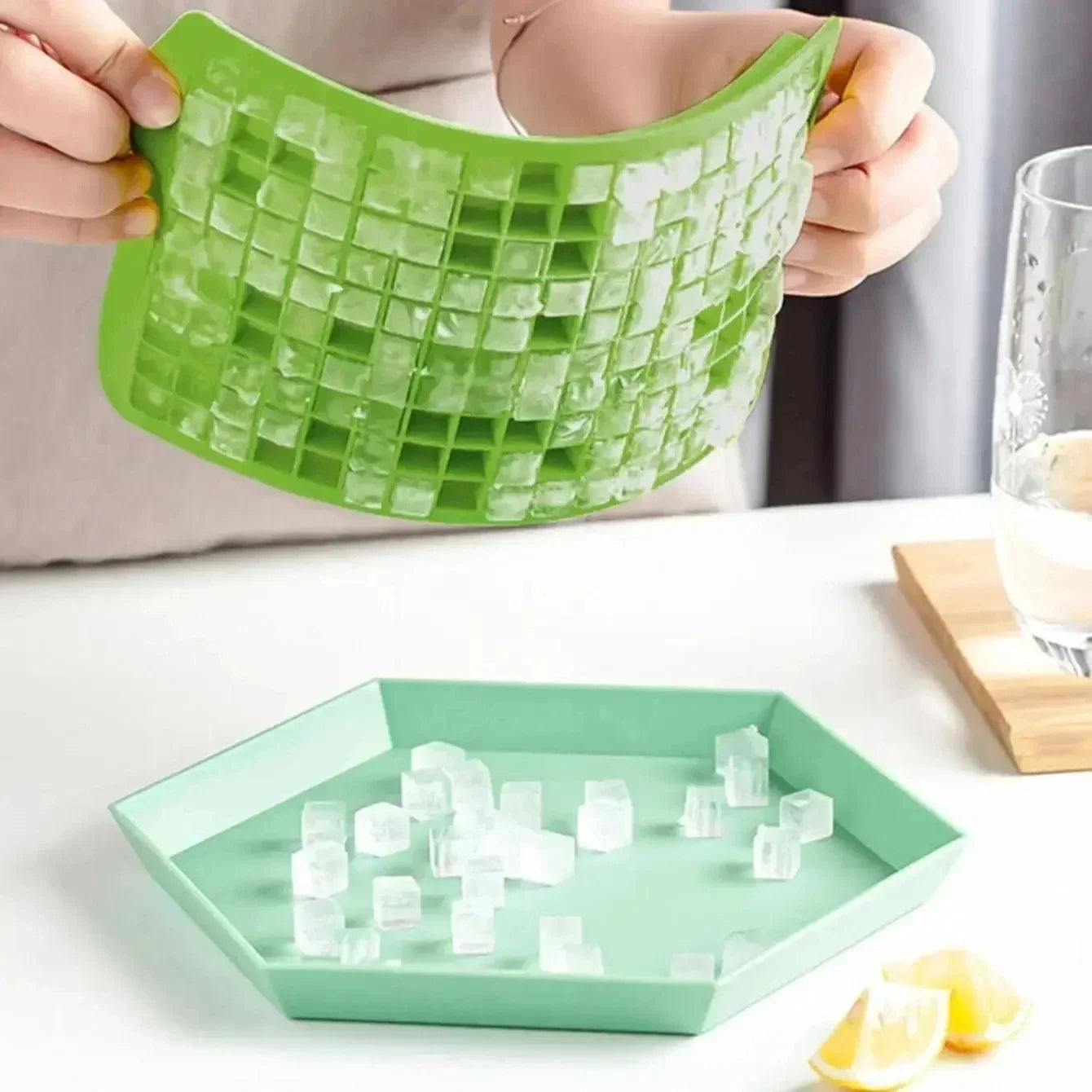 Choice of 1 or 2-Pack 160-Grid Silicone Ice Cube Tray