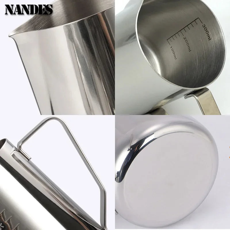 Barista Style Stainless Steel Milk Frother Jug