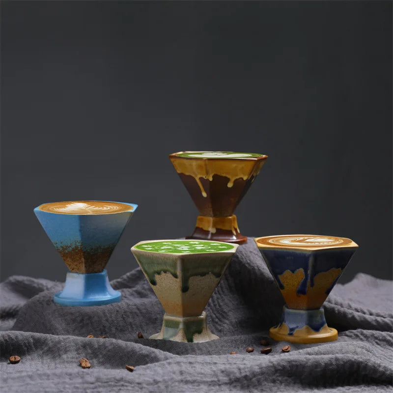 Retro Oriental Style Design Ceramic Luxury Coffee Cup