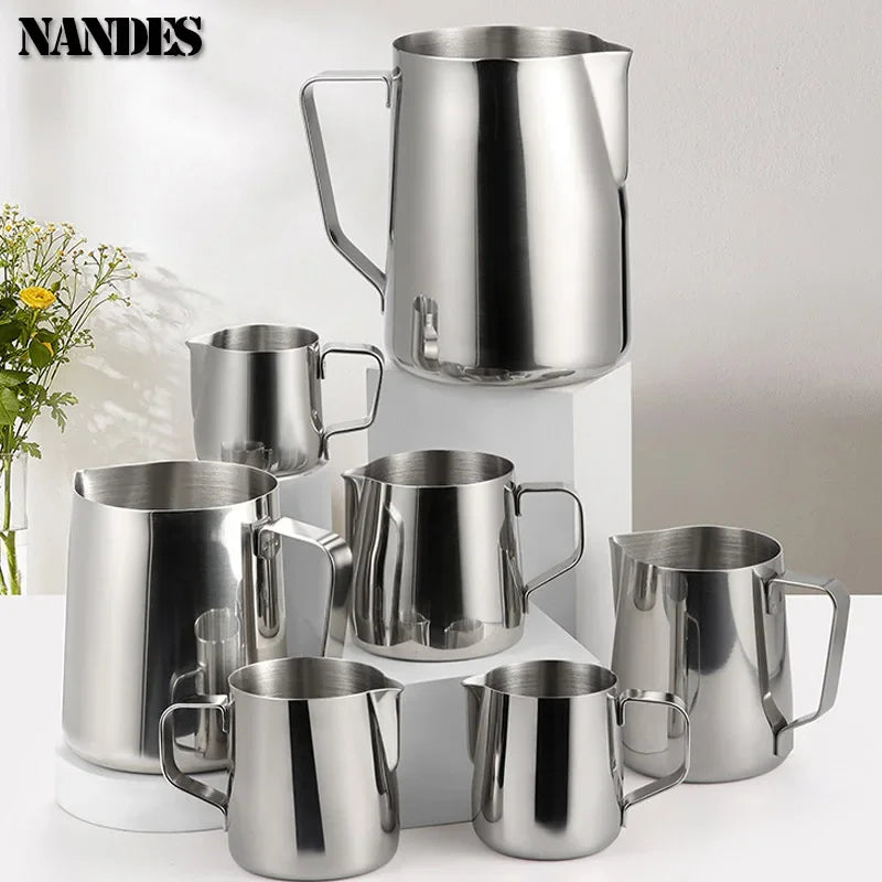 Barista Style Stainless Steel Milk Frother Jug