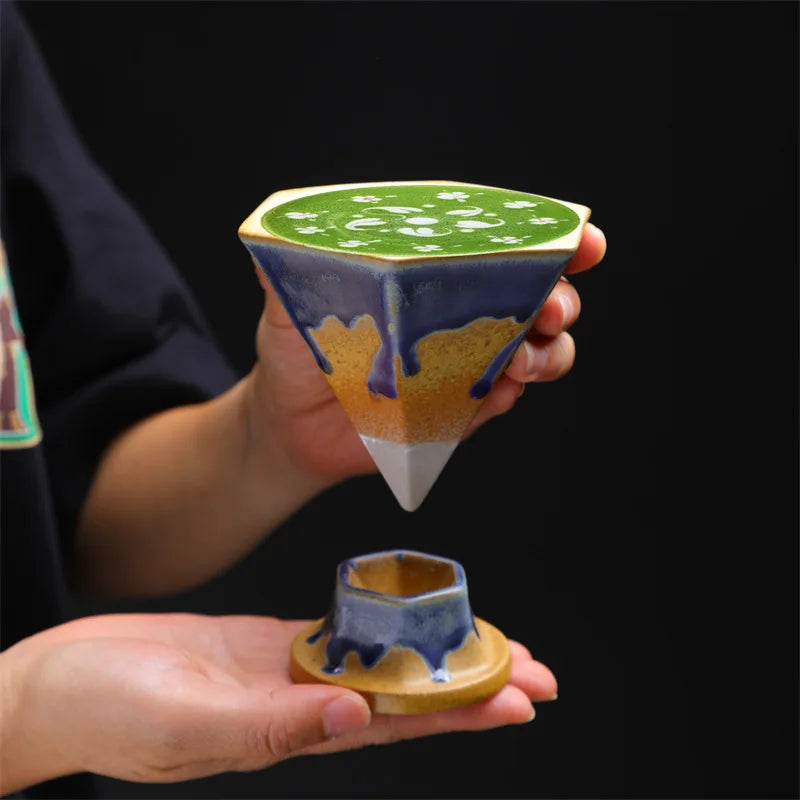 Retro Oriental Style Design Ceramic Luxury Coffee Cup