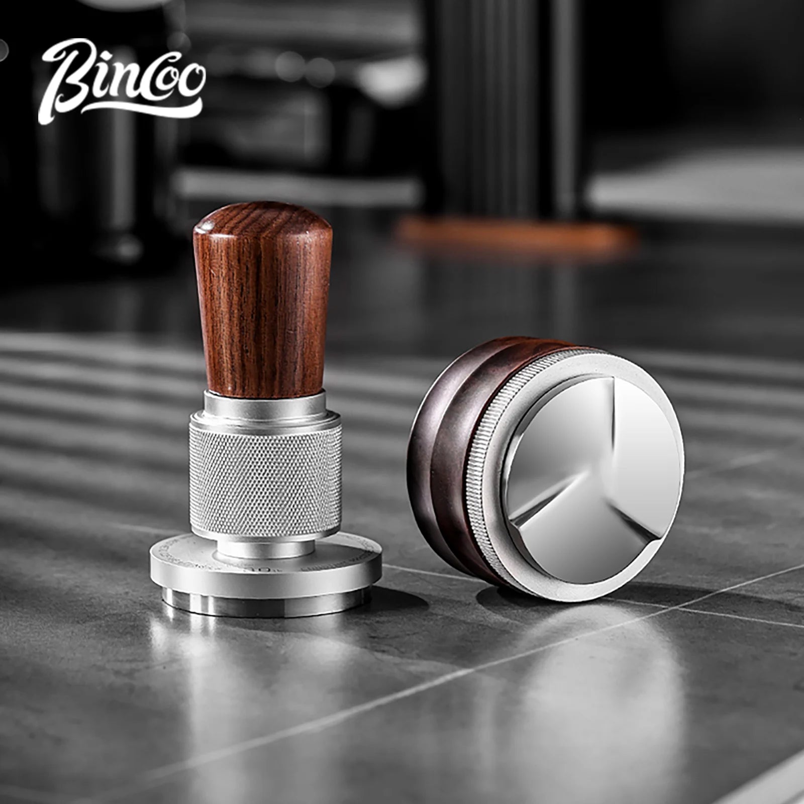 Coffee Tamper & Distributor with Tamping Base