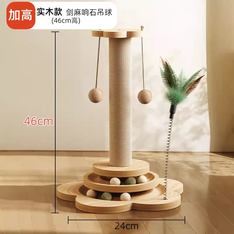 Stimulating Cat Toy with a Scratch Column