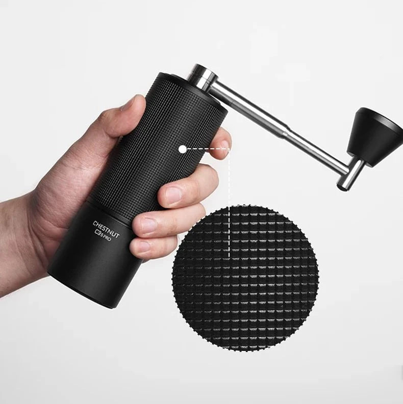 Chestnut Premium Manual Coffee Grinder with Foldable Crank