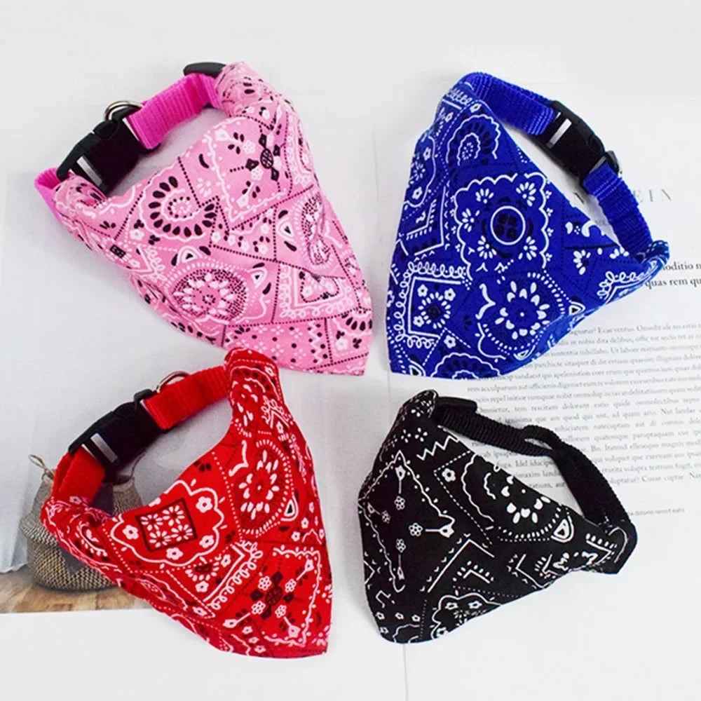 Adjustable Dog Bandana Collar Scarf for Cats and Dogs