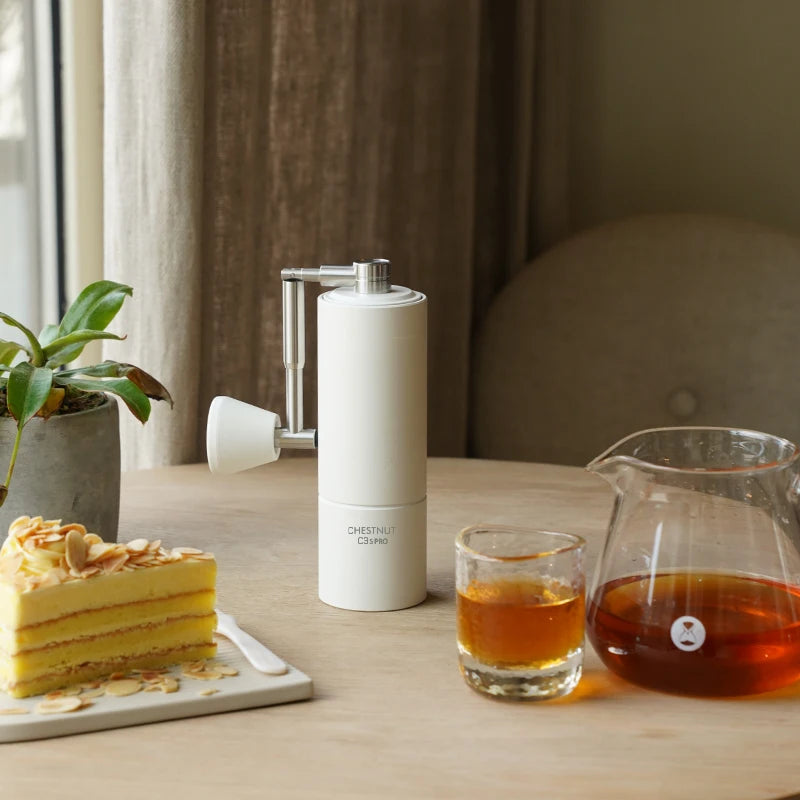 Chestnut Premium Manual Coffee Grinder with Foldable Crank