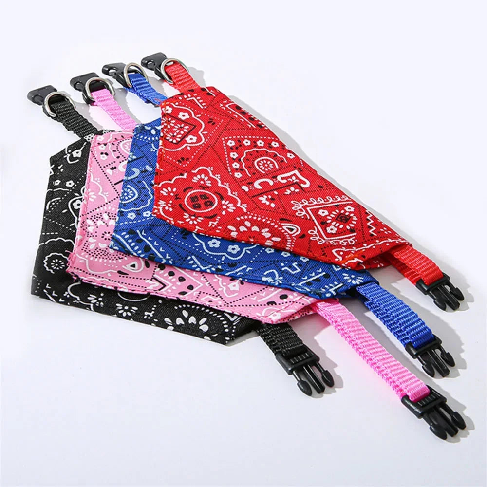 Adjustable Dog Bandana Collar Scarf for Cats and Dogs
