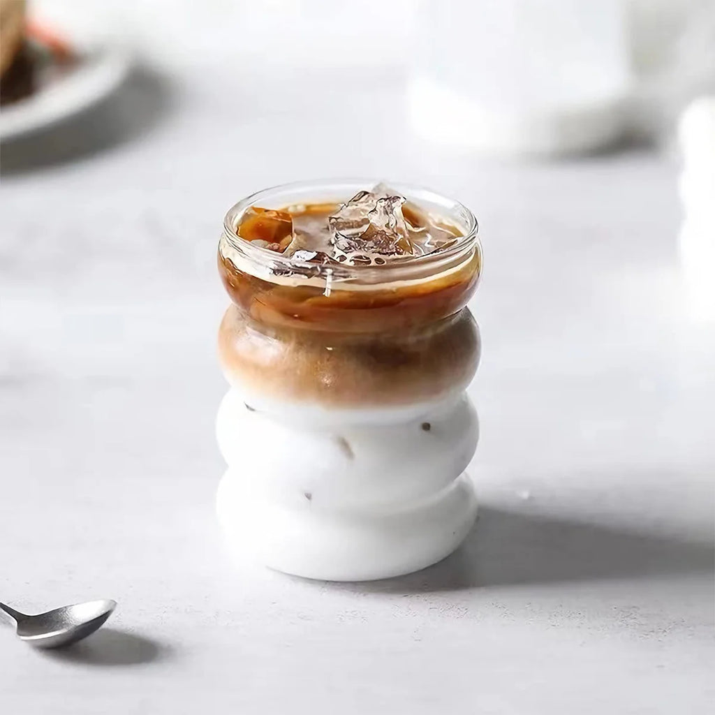 2Pcs Creative Glasses with Lids and Straw Cleaning Brush