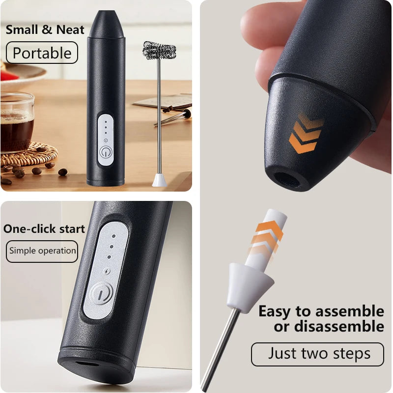 USB Rechargeable Electric Coffee Frother/Milk Whisk