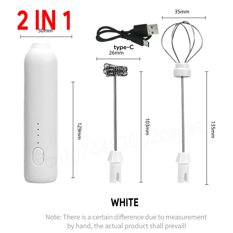 USB Rechargeable Electric Coffee Frother/Milk Whisk