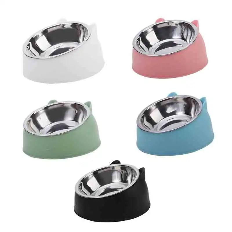 Non-Slip 100ML Cat and Dog Bowl with 15 Degrees Tilt for comfortable feeding