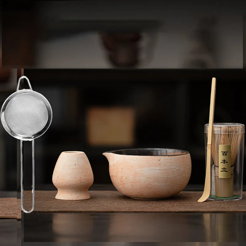 Vintage Japanese Matcha Bamboo Traditional Tea Set