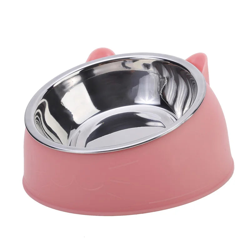 Non-Slip 100ML Cat and Dog Bowl with 15 Degrees Tilt for comfortable feeding
