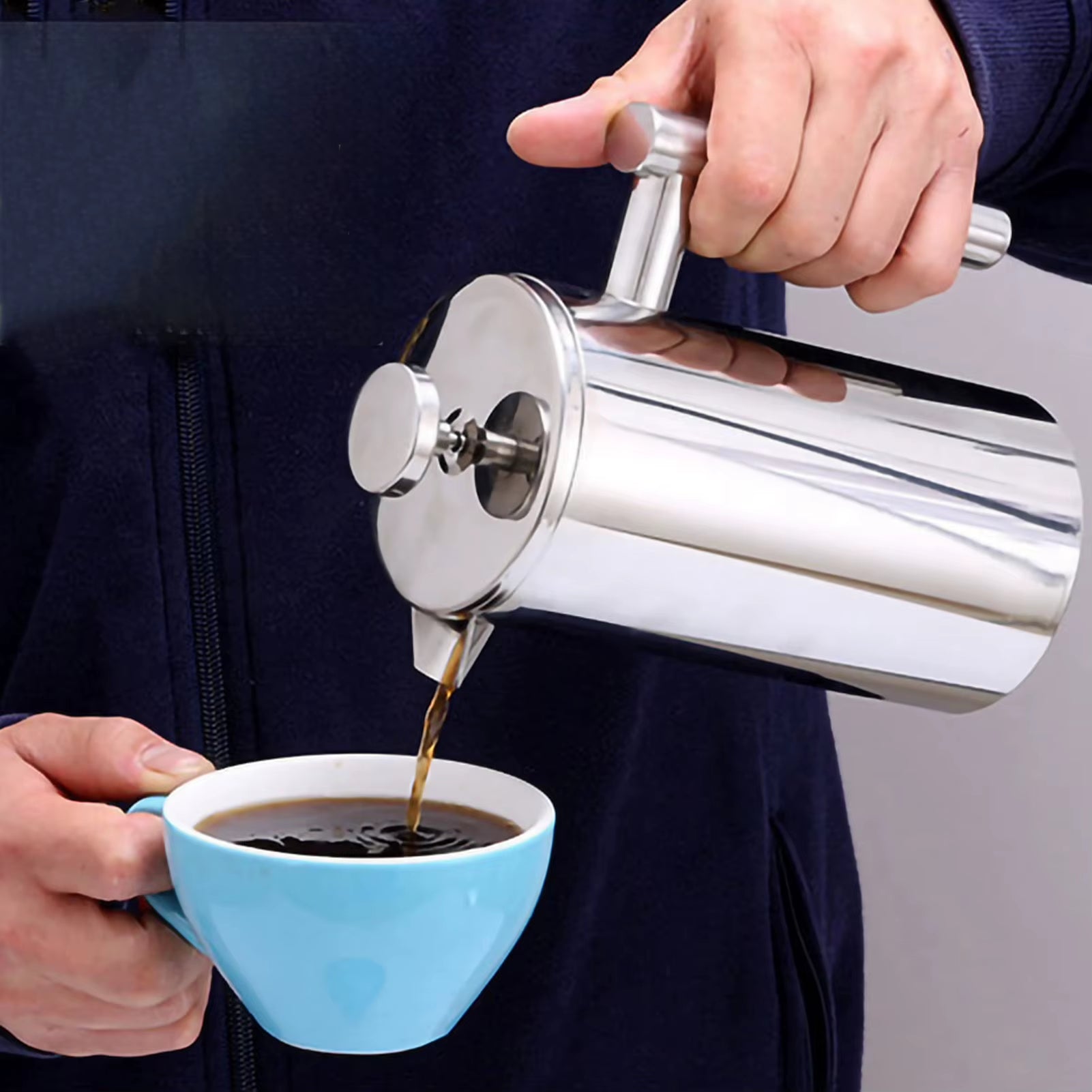 Stainless Steel Double Walled Insulated French Press Coffee Maker